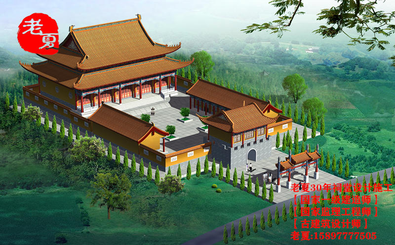 江西祖堂设计建筑图结构图，南昌宗祠设计图纸